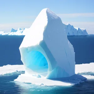 Serene Arctic Waters: Majestic Glacier in Frozen Wonder