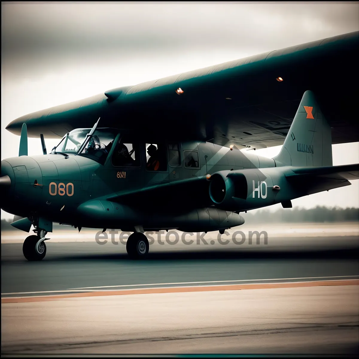 Picture of Skybound Flight: Jet Airplane soaring through the clouds