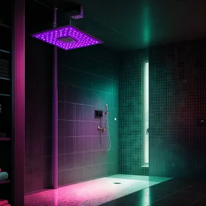 Futuristic 3D Bathroom with Stylish Lighting