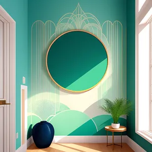 Holly Silhouette Frame: Artful Graphic Decoration Design