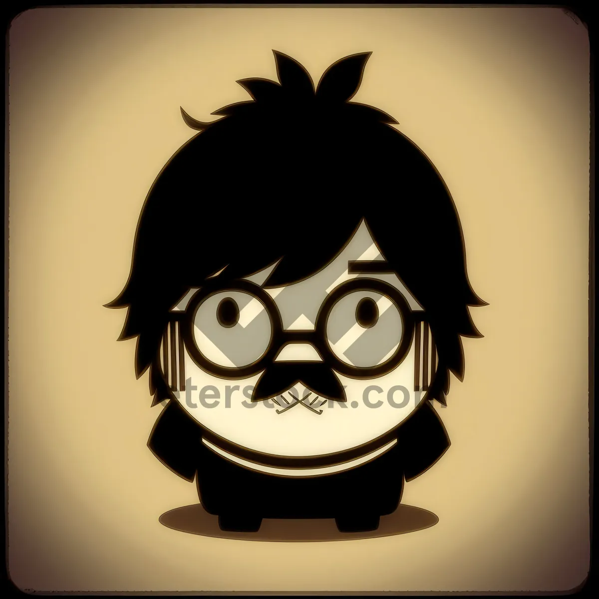 Picture of Black Pumpkin Cartoon Art