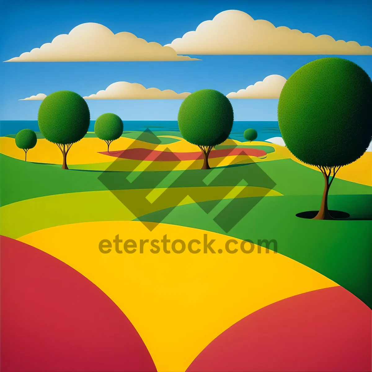 Picture of Whimsical Balloon Blowing Cartoon Art