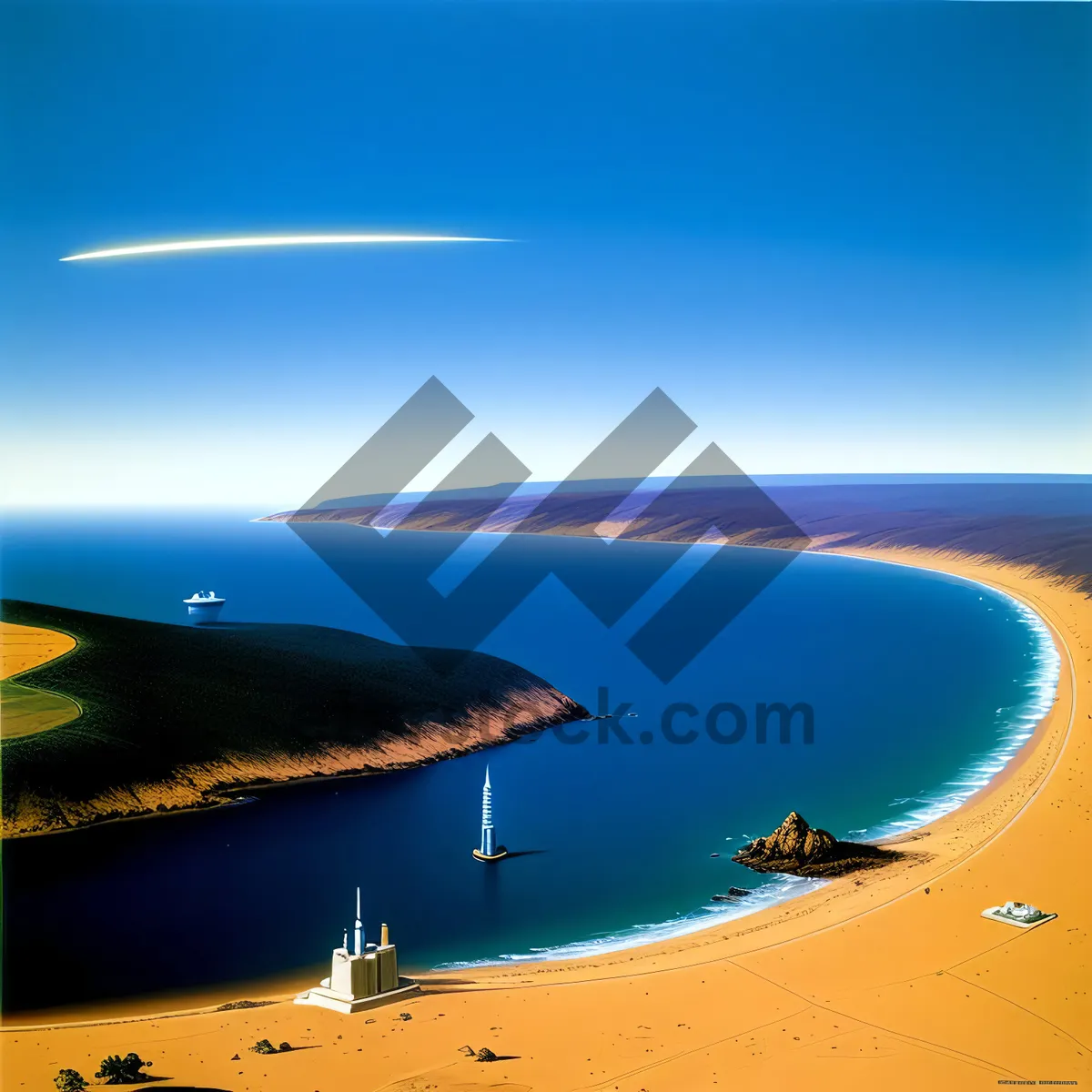 Picture of Majestic Sunset Over Bay's Serene Waters
