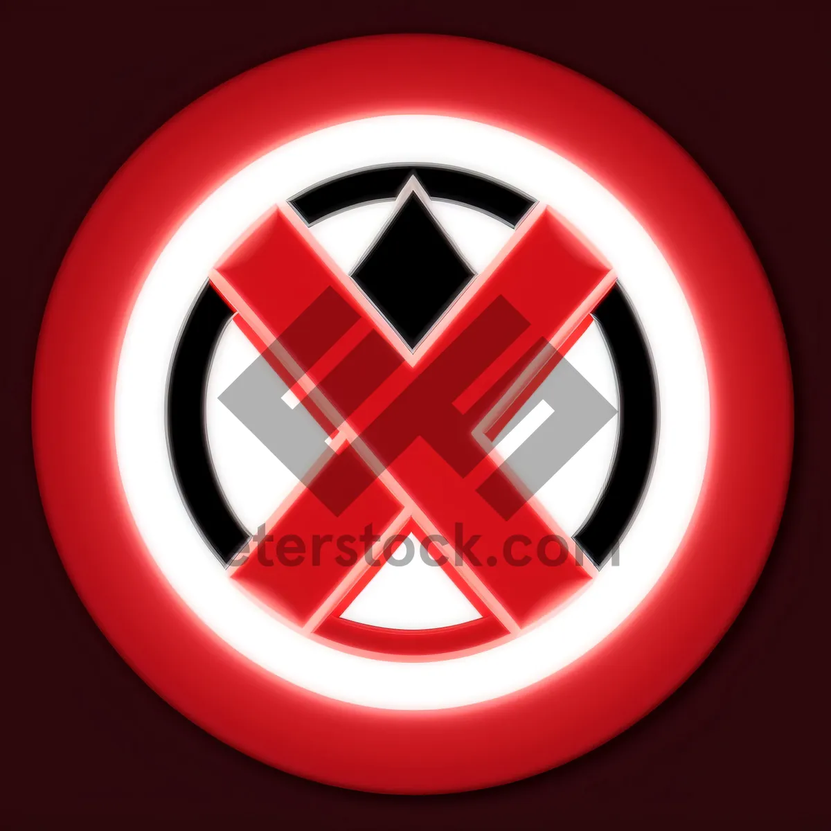 Picture of Glossy Hazard Symbol Button