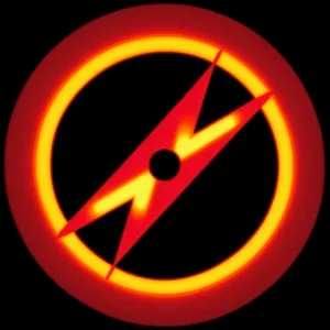 Shiny Black Metallic Hazard Sign Icon