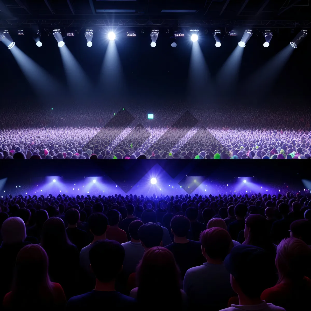 Picture of Nighttime Theater Curtain with Laser Glow