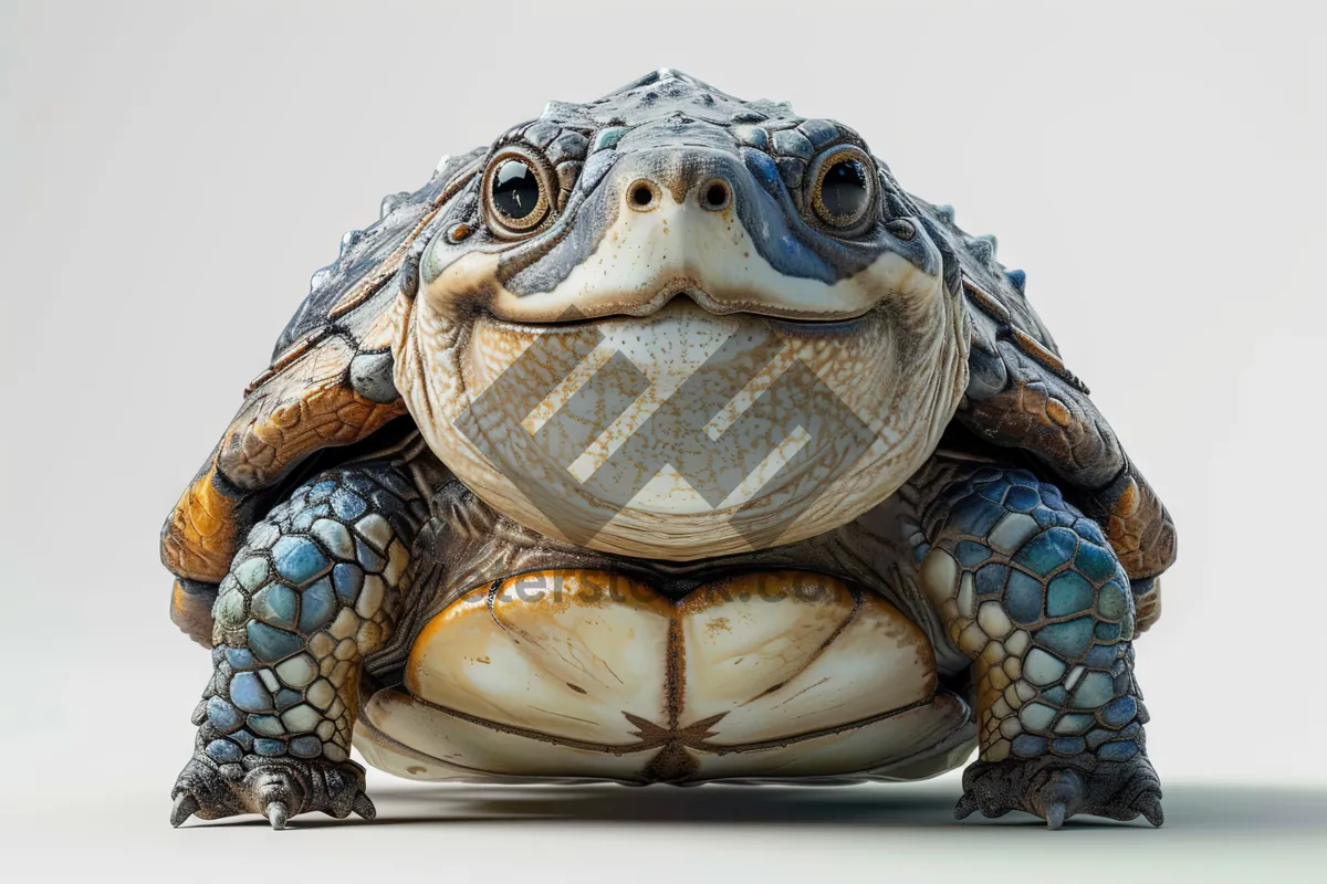 Picture of Slow-moving terrapin with protective shell in wildlife