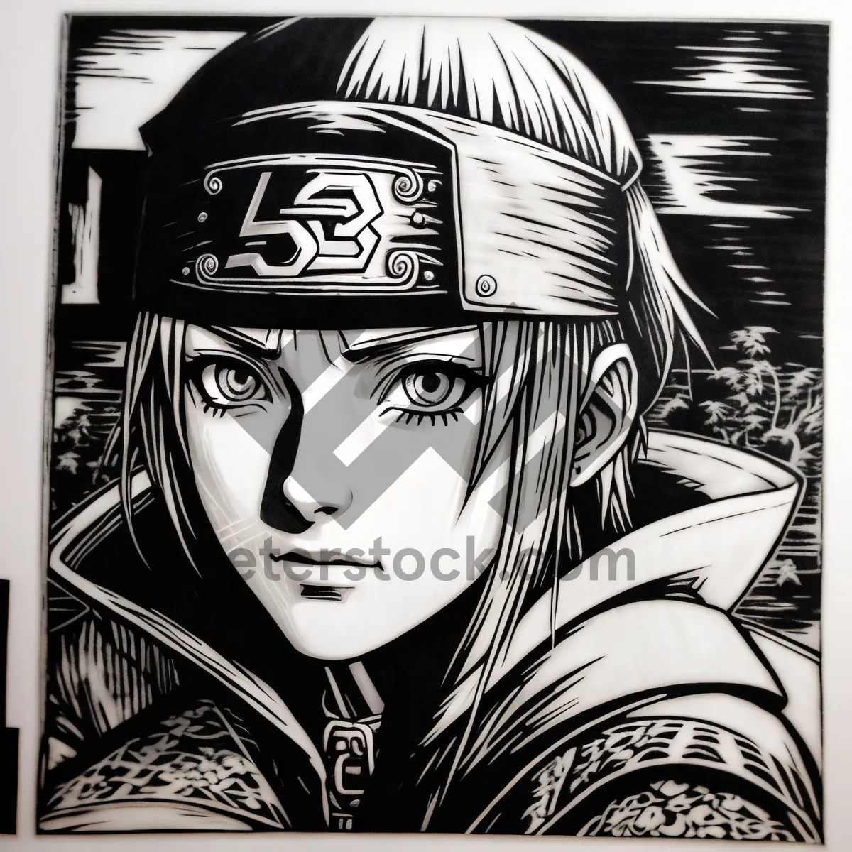 Picture of Fashionable Cartoon Face Artwork