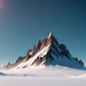 Winter Wonderland: Majestic Alpine Mountain Peak