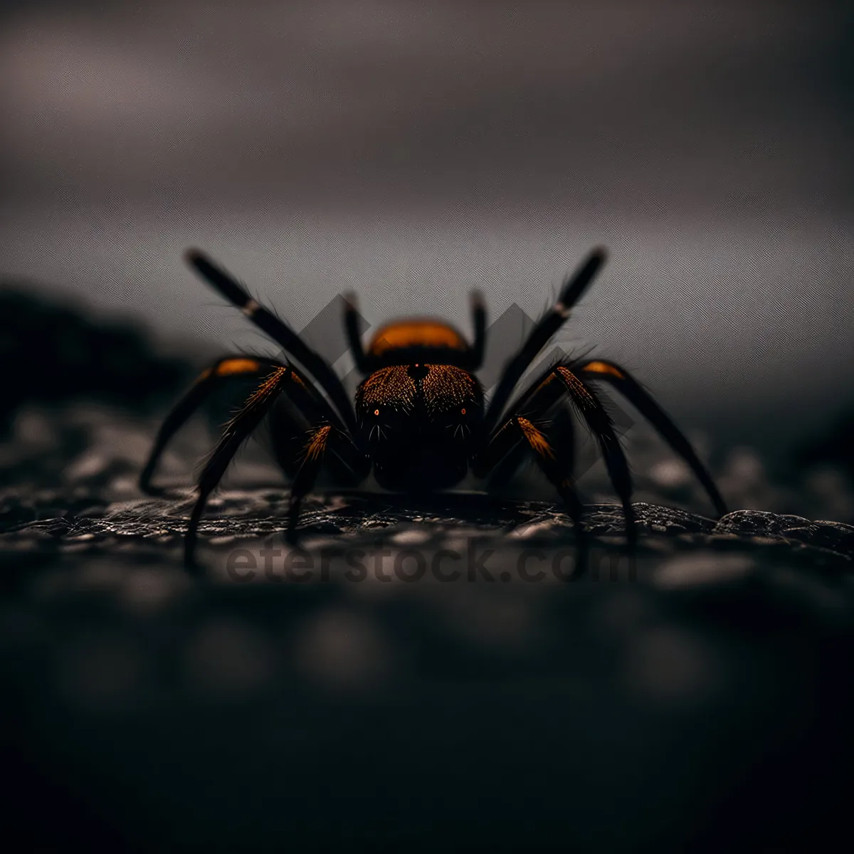 Picture of Creepy Crawlers: A Close-up of a Hairy Barn Spider