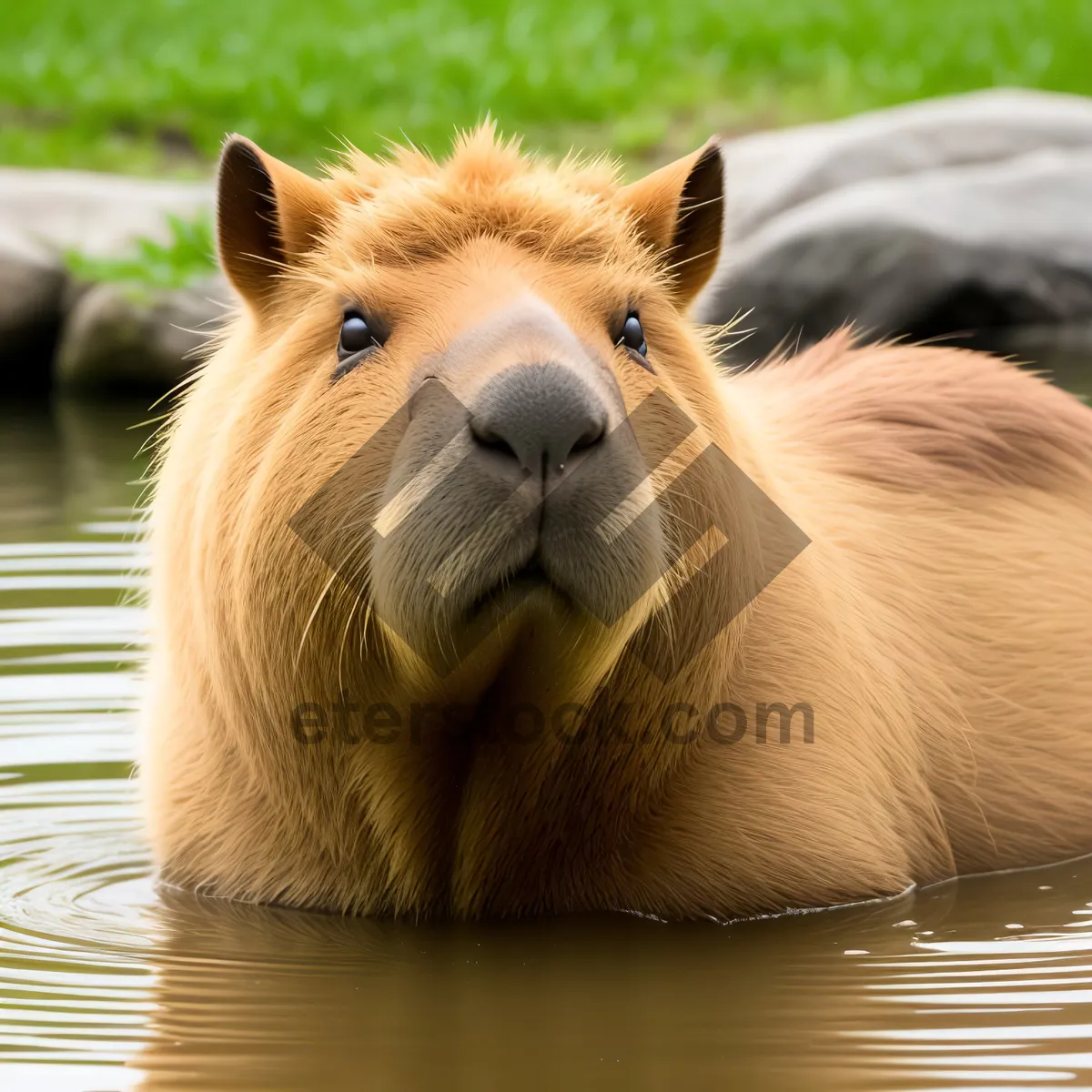 Picture of Majestic Lioness With Luscious Mane and Fierce Stare