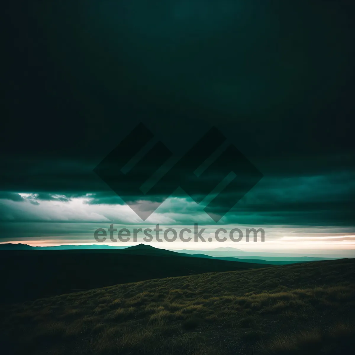 Picture of Majestic Horizon: Shimmering Sunset over the Ocean