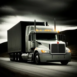 Industrial Cargo Truck on Road: Efficient Freight Transportation