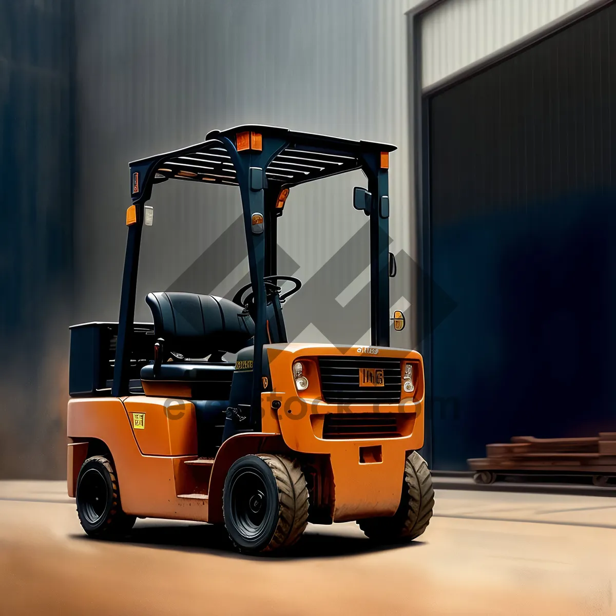 Picture of Heavy-duty Forklift Truck in Transport