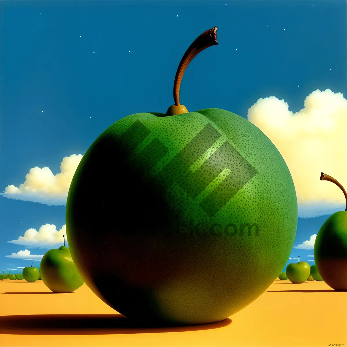 Picture of Juicy Granny Smith Apple: Fresh and Healthy Delight