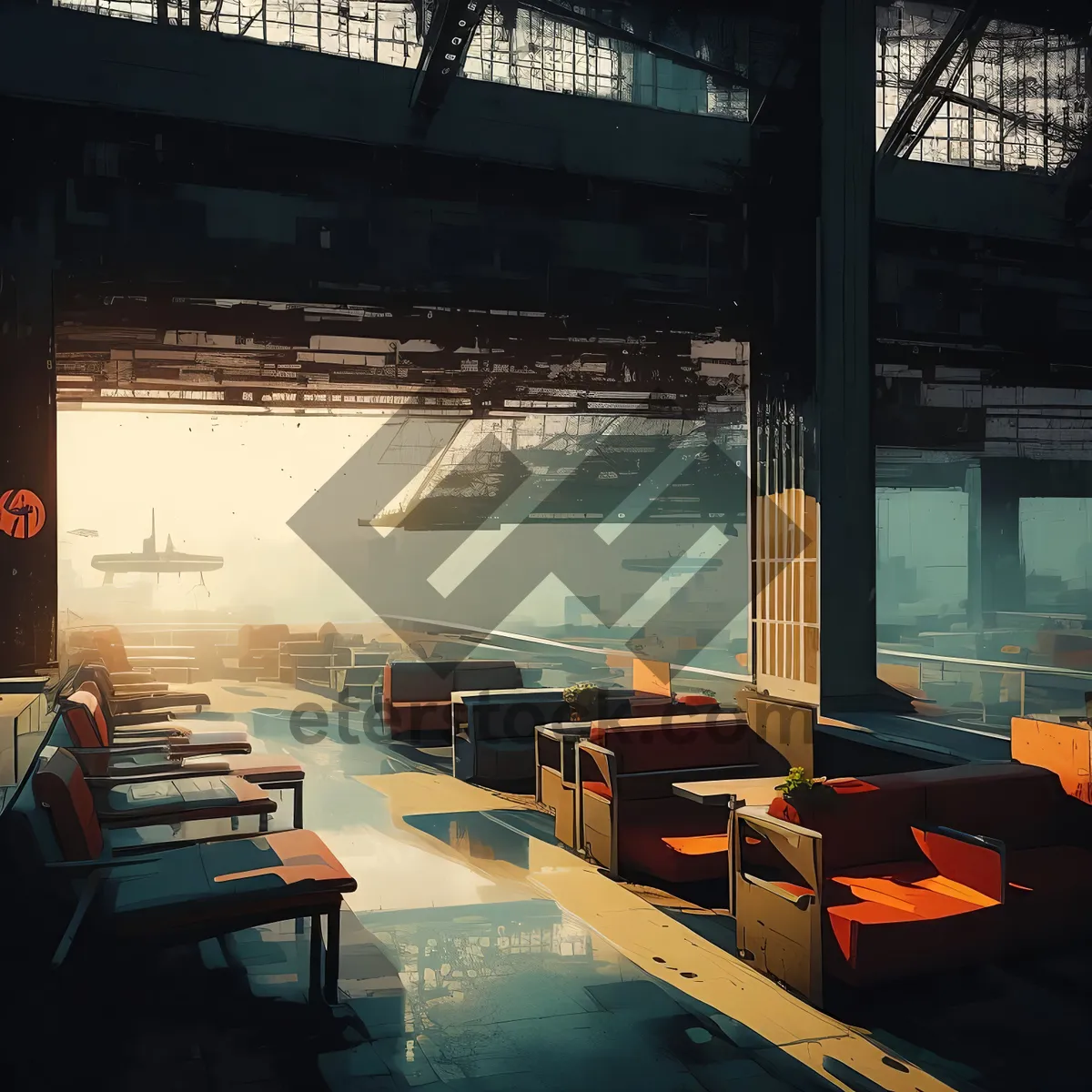 Picture of Serene Waterside Retreat: Tranquil Pier Overlooking the Sky