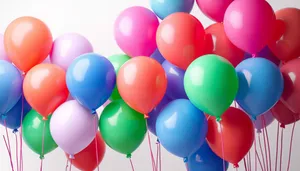 Colorful balloon decorations for a festive birthday party.