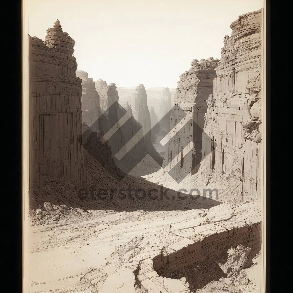 Picture of Spectacular Desert Canyon Landscape with Sandstone Rock Formation