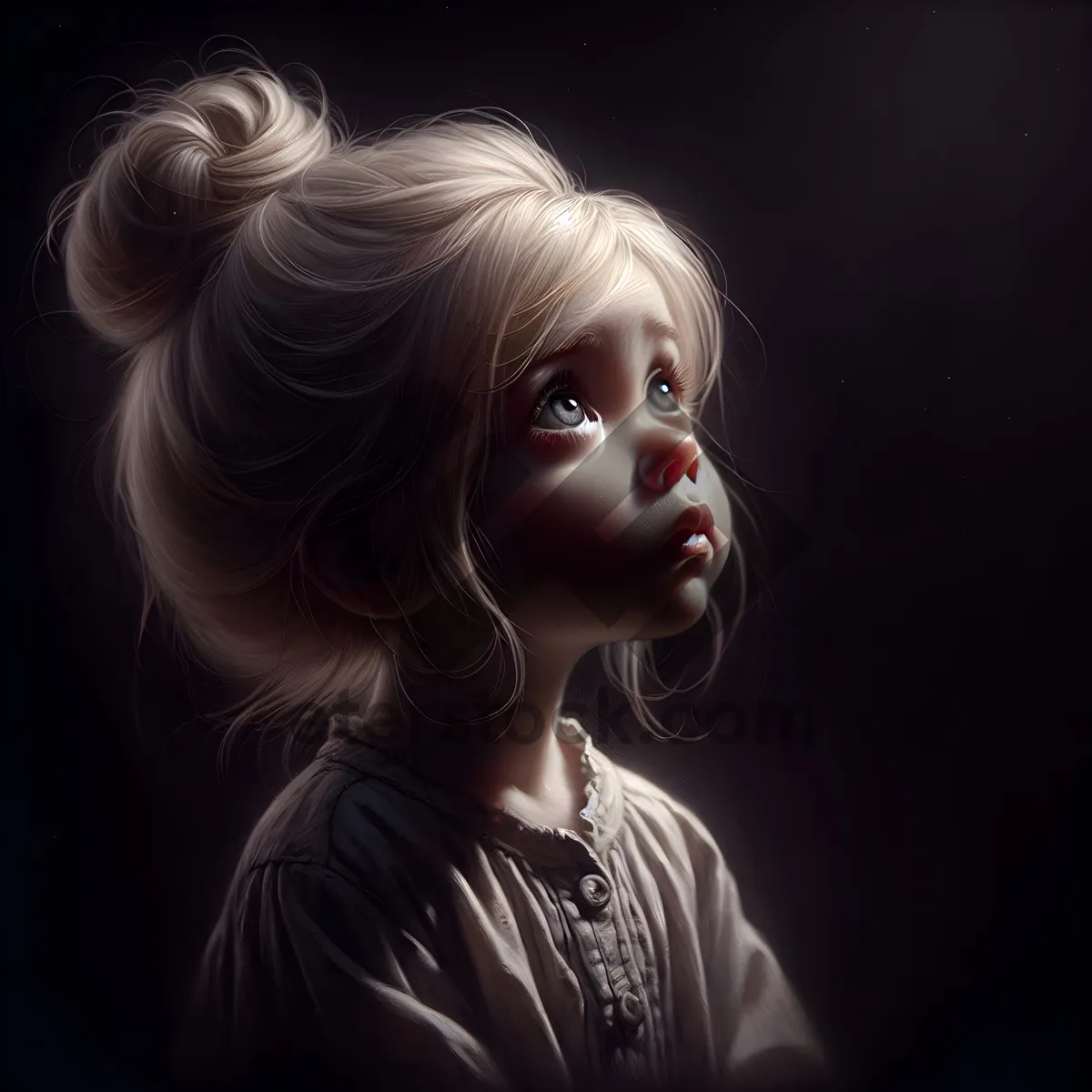 Picture of Little Girl With Sad Expression