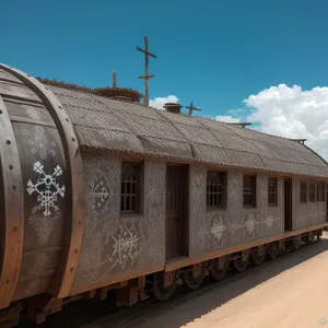 Vintage Railway Station Passenger Car