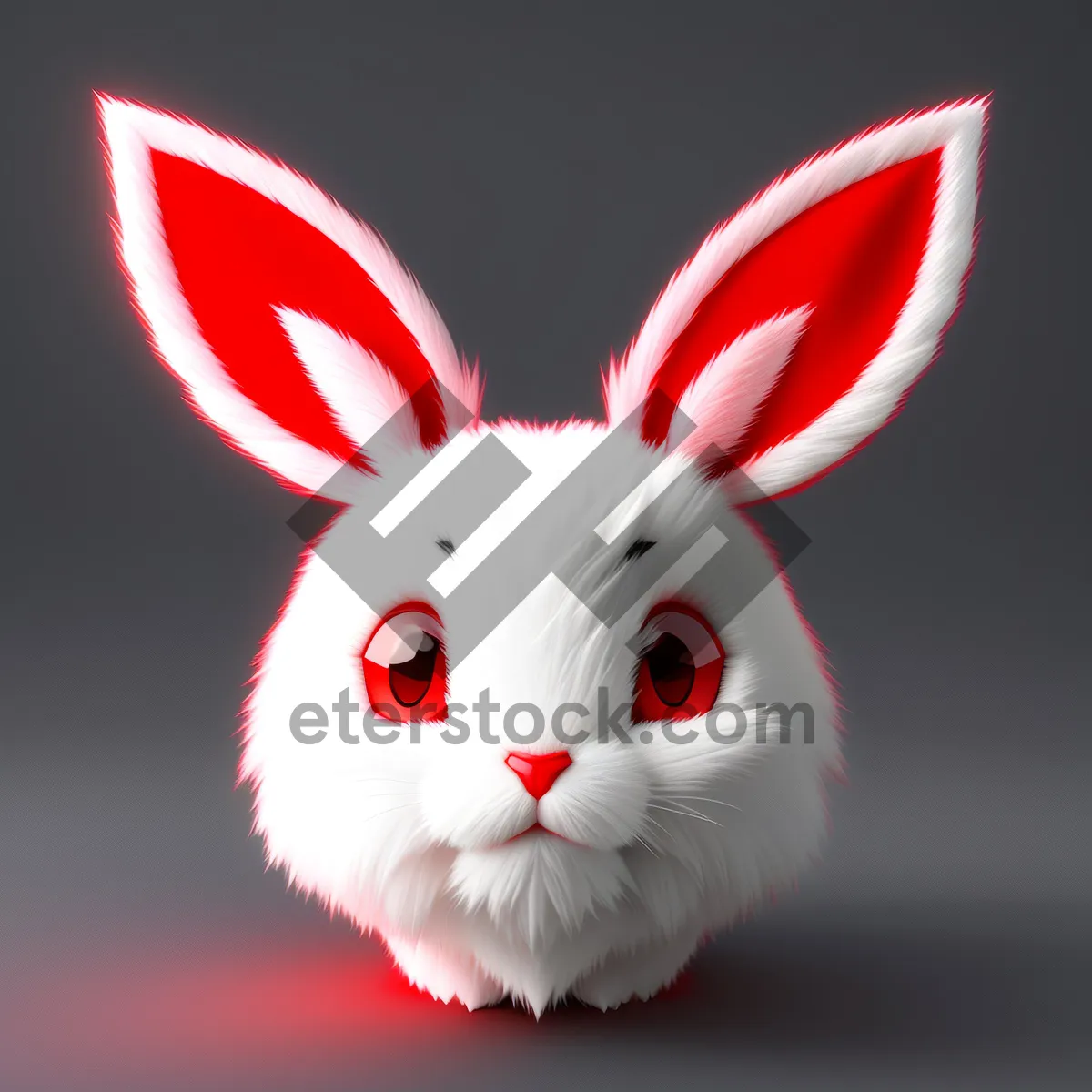 Picture of Fluffy Easter Bunny with Cute Ears