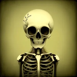 Masked Skeleton Stares with Eerie Eyes