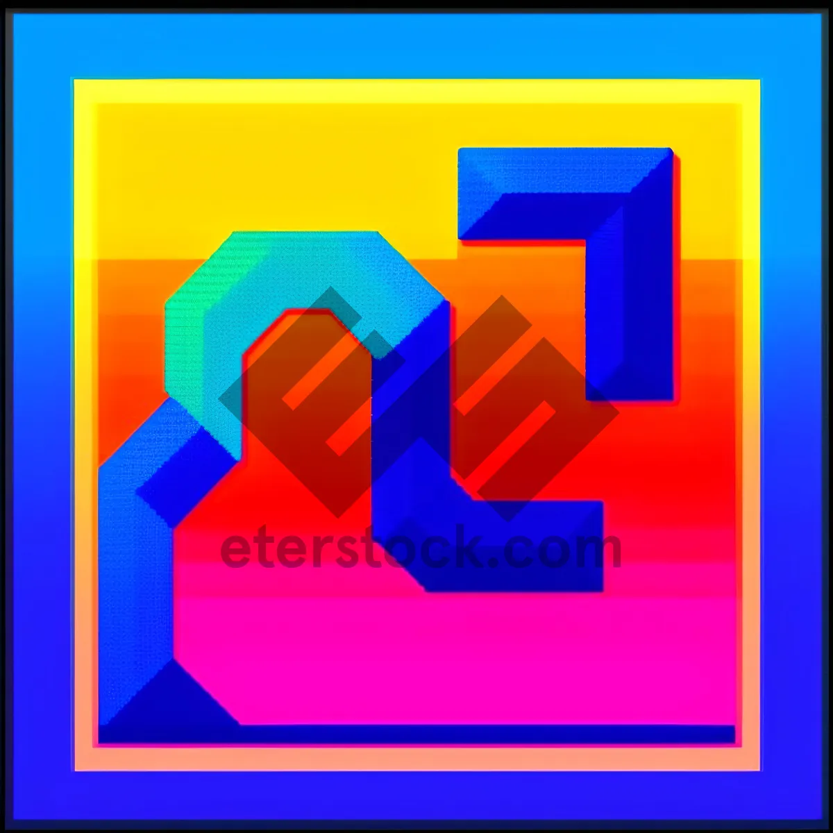 Picture of Resort symbol - 3D icon for business area