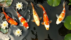 Goldfish swimming in aquarium water