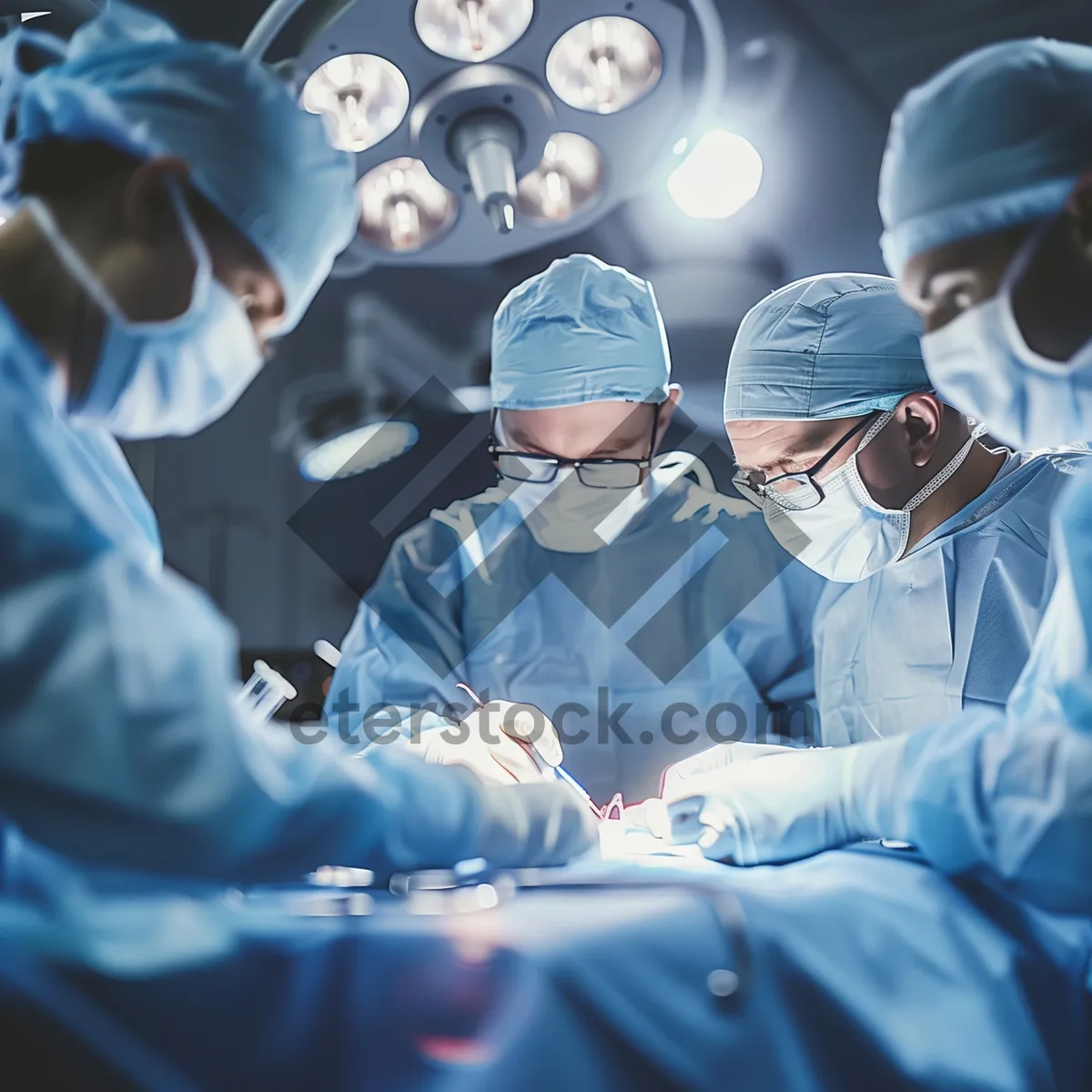 Picture of Professional medical team in hospital surgery room.