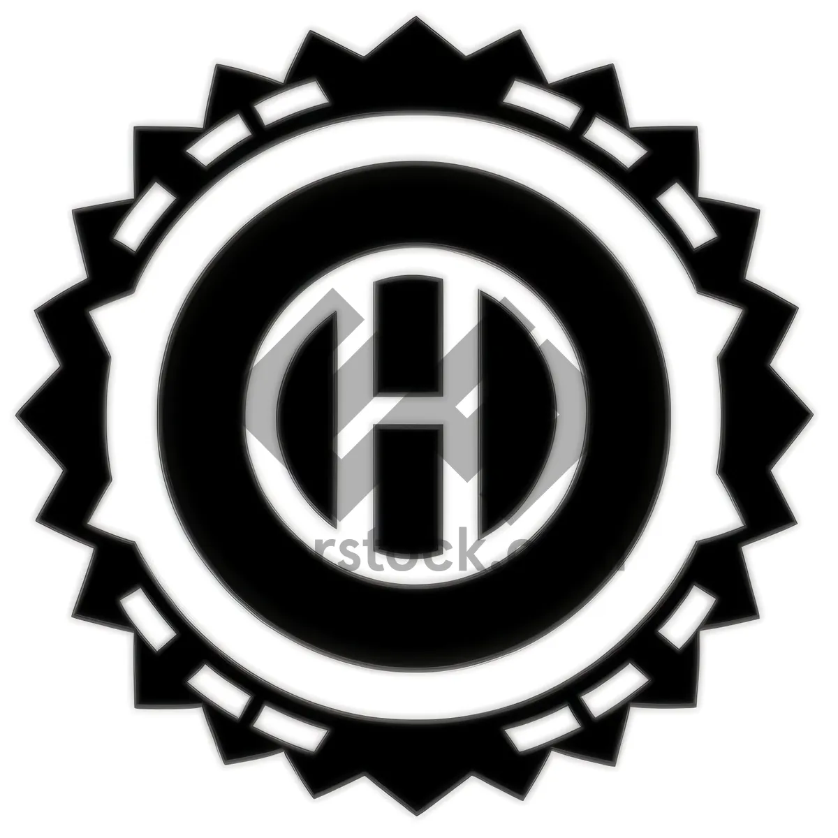 Picture of Techno-power gear symbol on circular badge