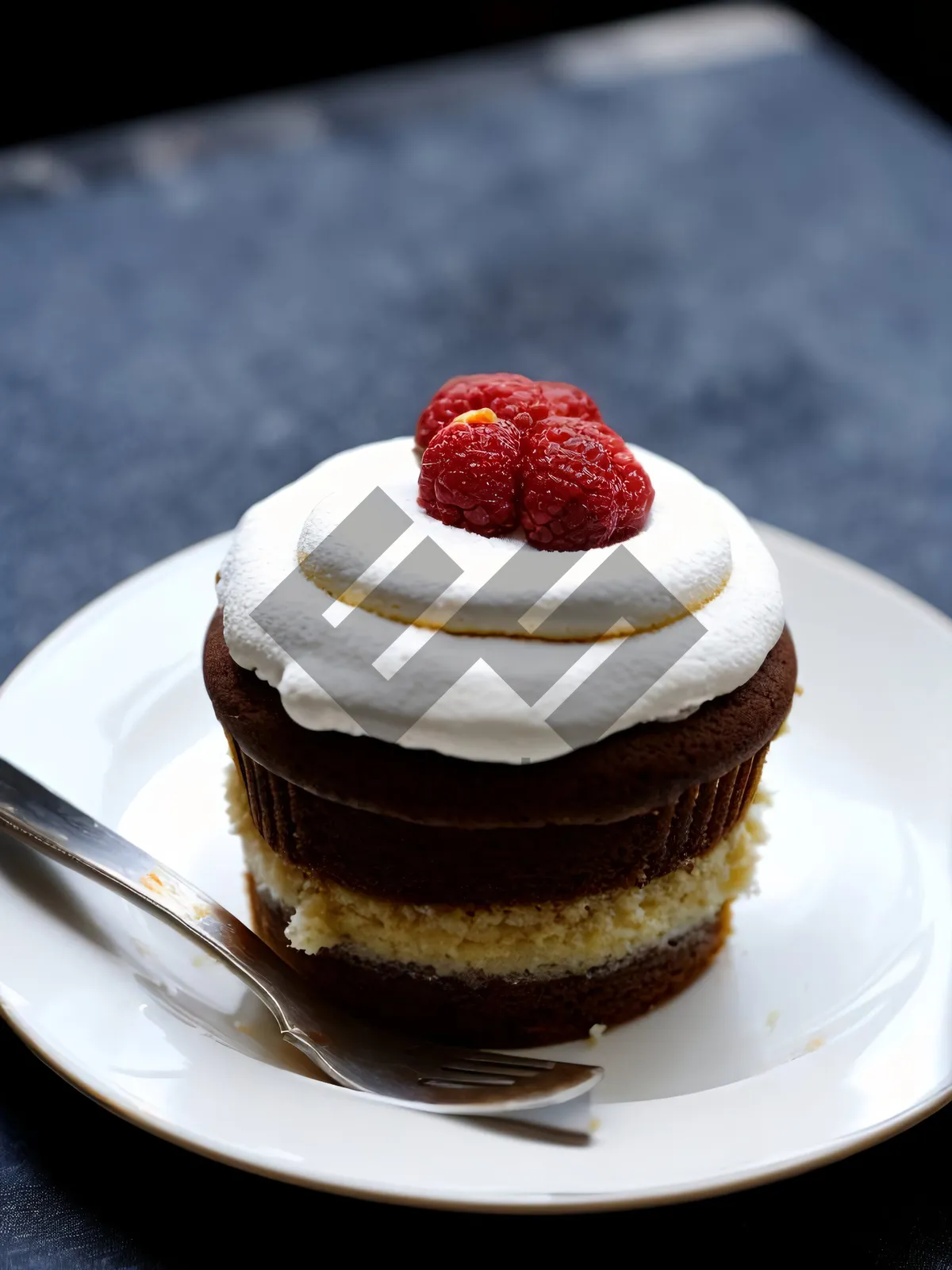 Picture of Delicious Chocolate Berry Cake with Cream