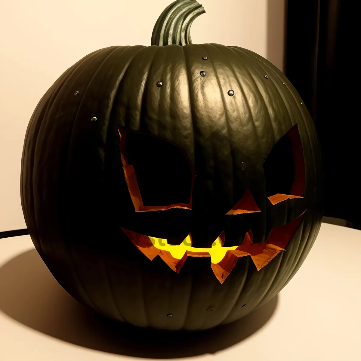 Picture of Glowing Evil Jack-o'-Lantern Face