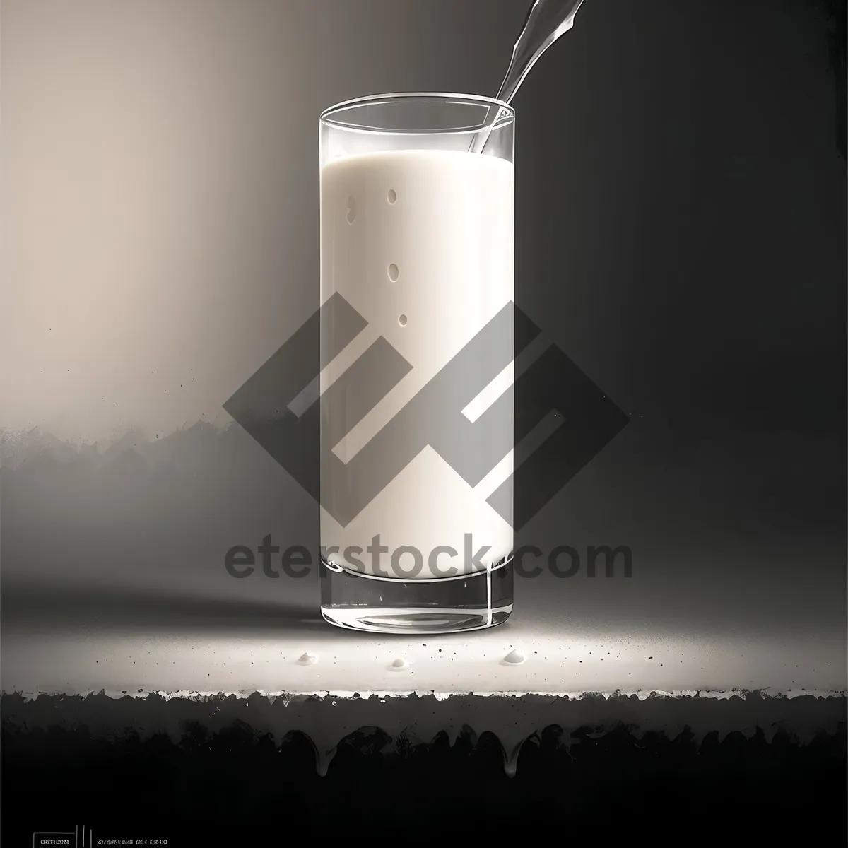 Picture of Refreshing Milkshake with Ice Cream and Froth