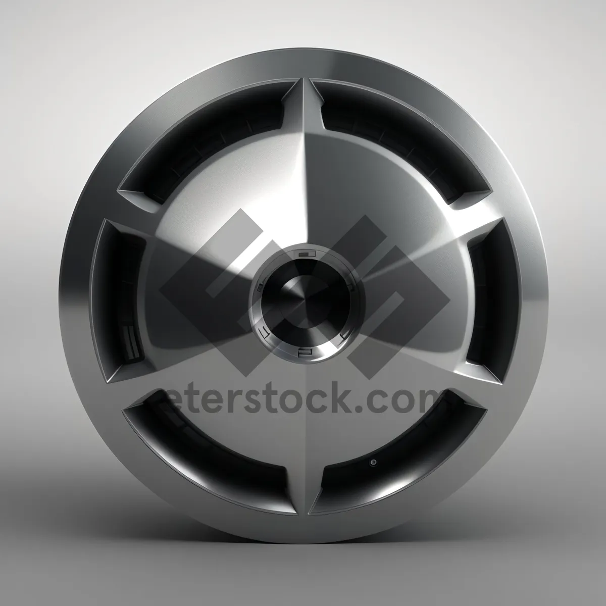 Picture of Shiny Metallic Nuclear Symbol Button