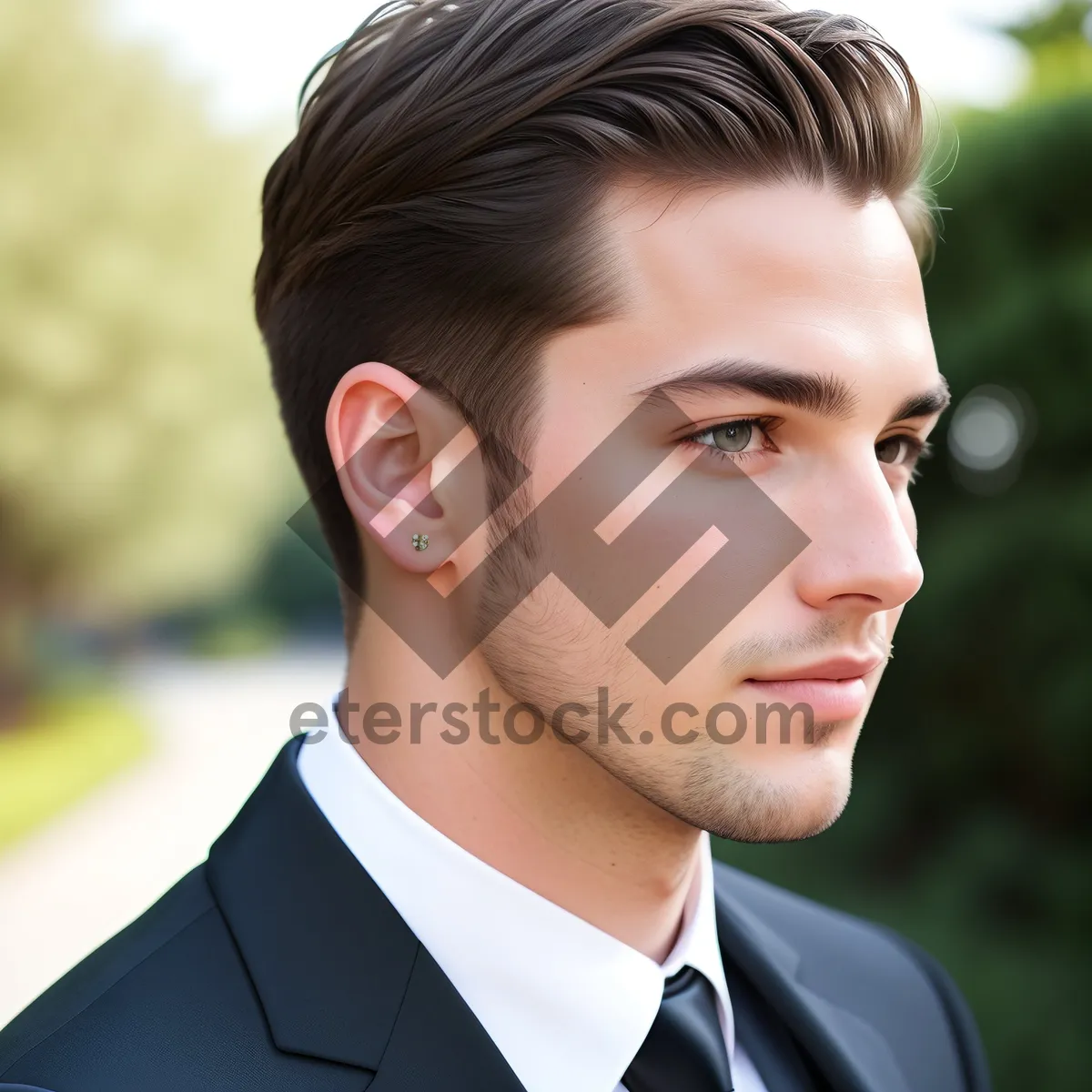 Picture of Smiling Businesswoman in Professional Suit