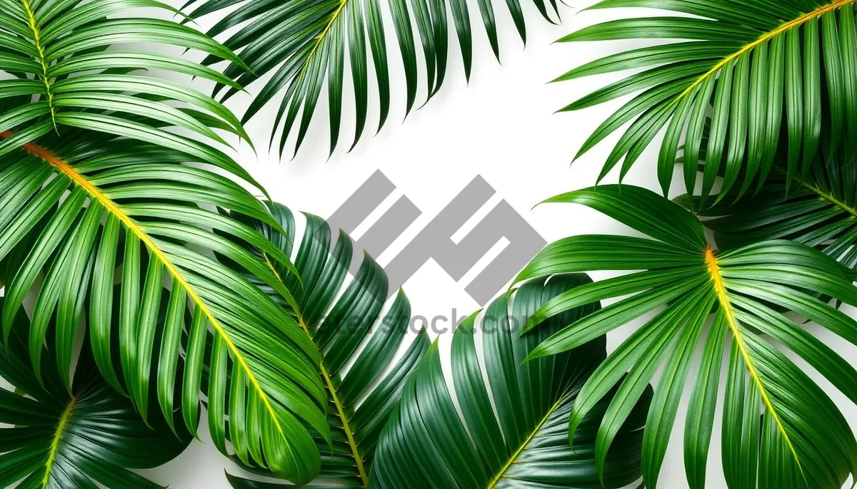 Picture of Greenery Floral Frame Design Pattern with Trees and Leaves