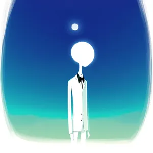 Computer Button Icon - 3D Human Character