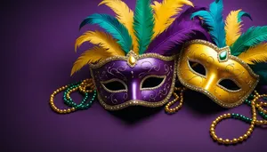 Mysterious Gold Venetian Mask for Carnival Fantasy