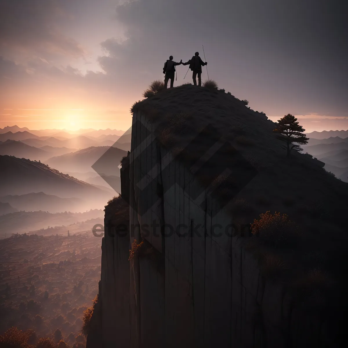 Picture of Majestic Canyon Peaks and Expansive Sky