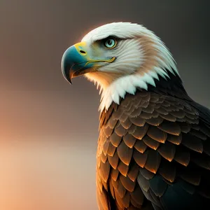 Bald Eagle Soaring with Intense Gaze