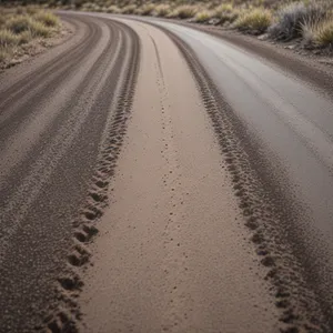 Vast Desert Highway - Scenic Journey through Sandy Dunes