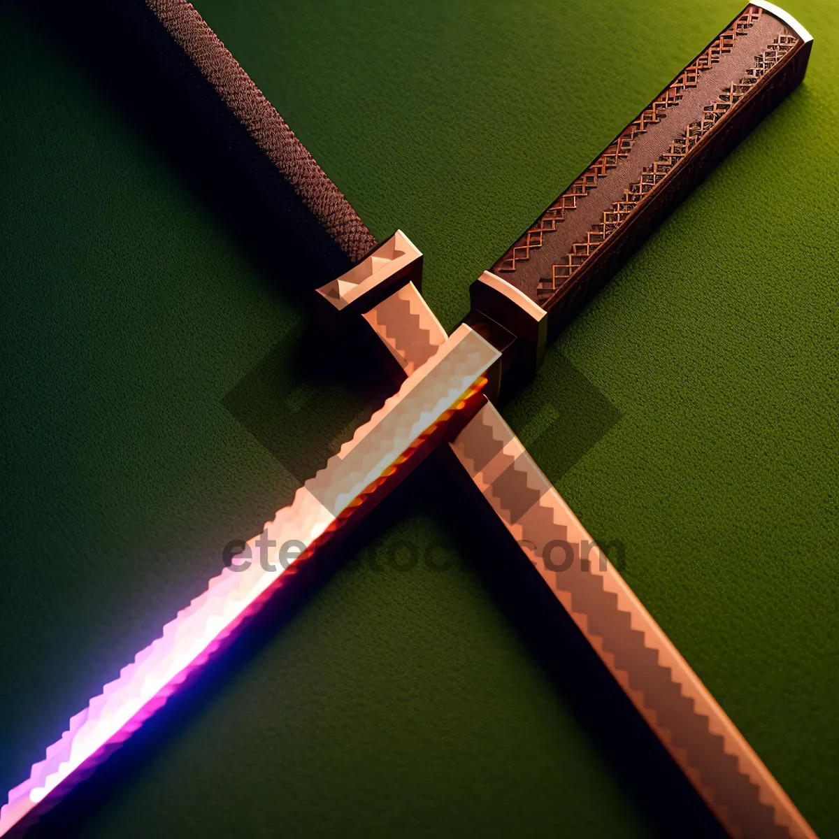 Picture of Metal Sword with Intricate Knot and Scabbard