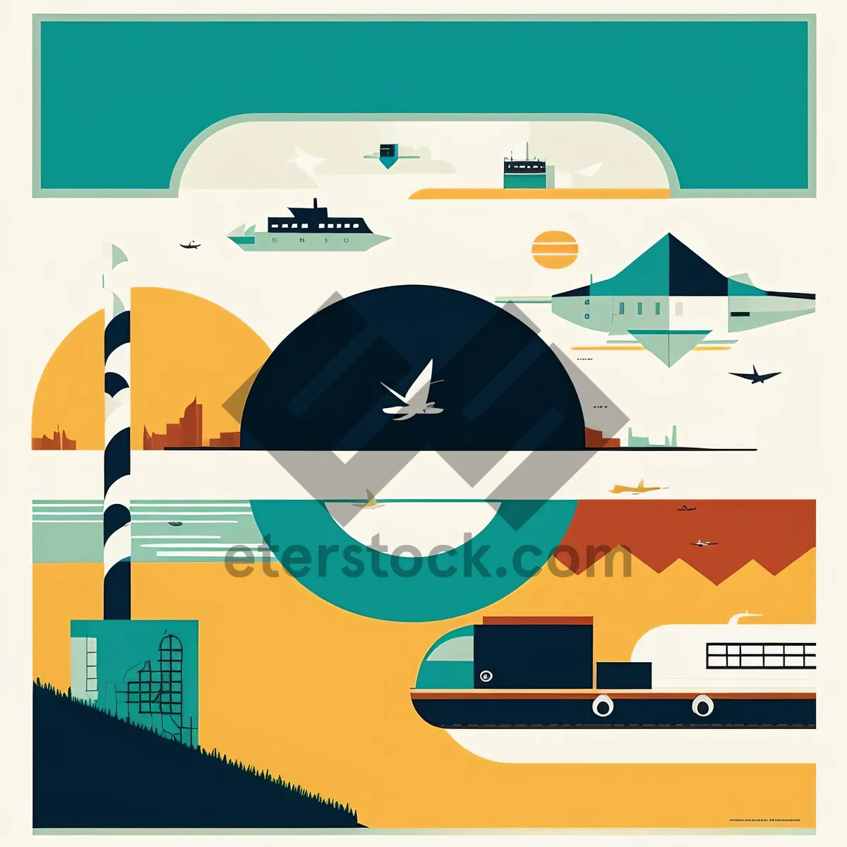 Picture of National Flag icon - Country map design