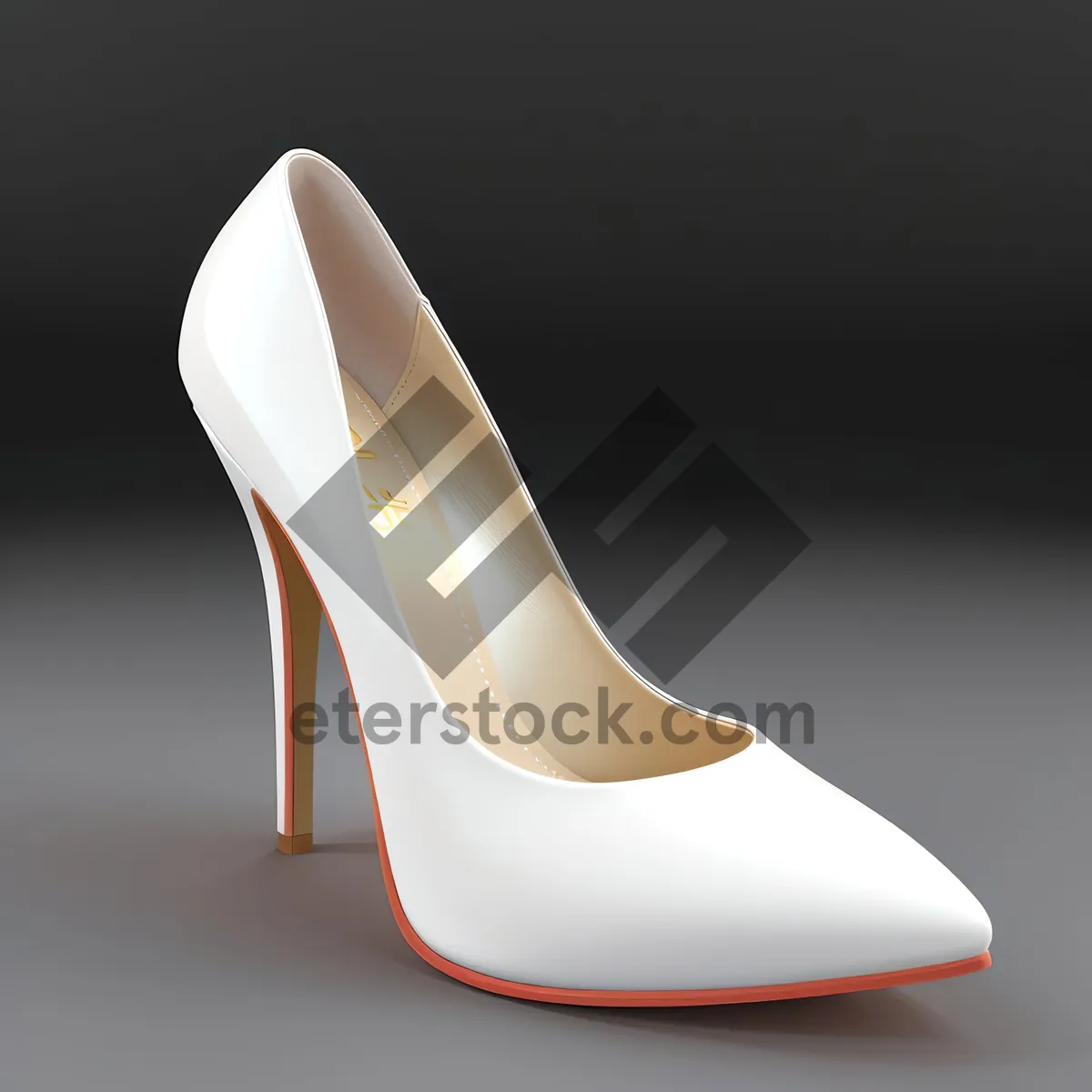 Picture of Stylish Leather Footwear Pair with Shiny Heels