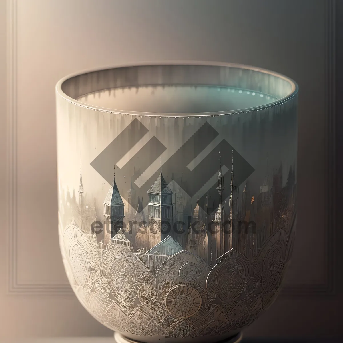 Picture of Transparent Porcelain Punch Bowl - Elegant Beverage Container