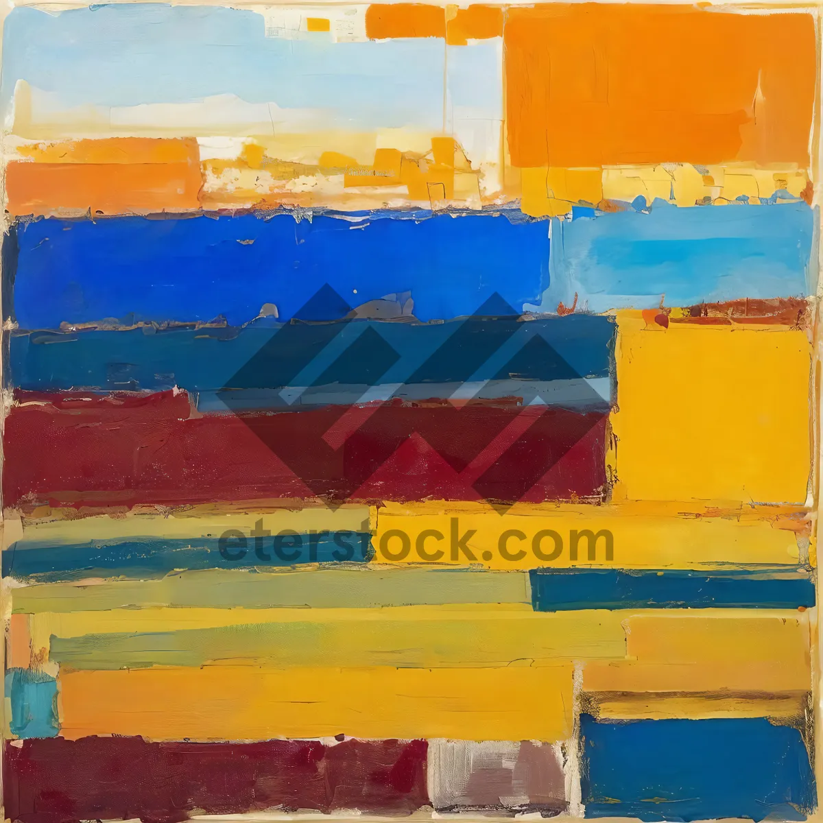 Picture of Colorful School Pallet with Textured Paper and Tools