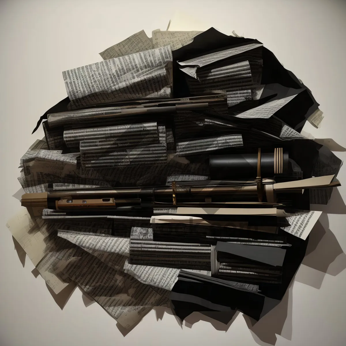 Picture of Black Grand Piano in Music Library with Books.