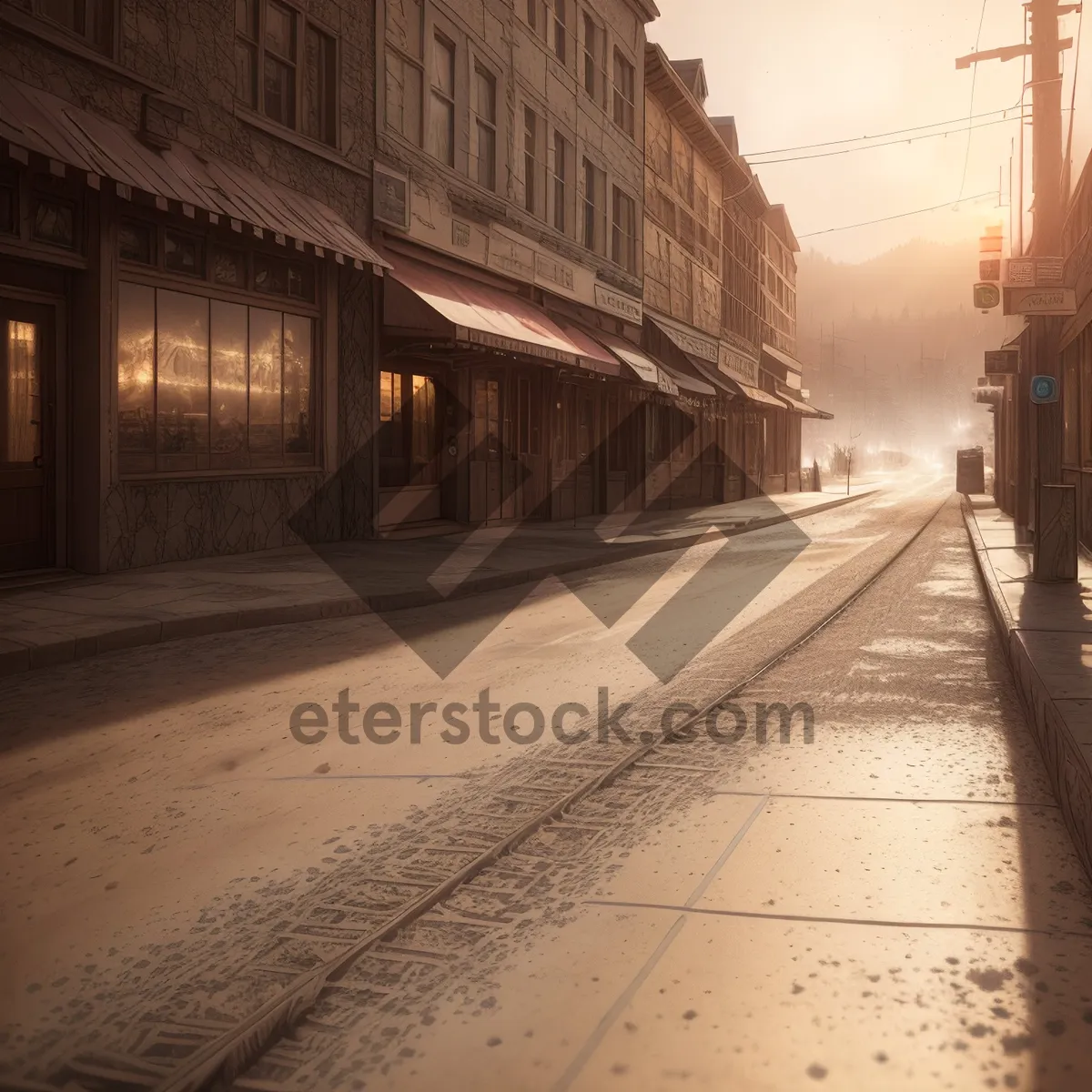 Picture of Urban Railway Station in Old Town