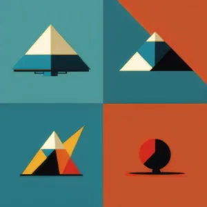 Graphic symbol of fir tree flag icon