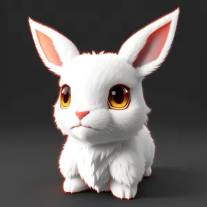 Fluffy Bunny with Cute Ears: A Delightful Pet